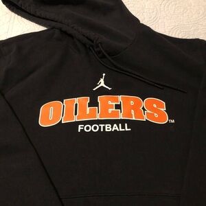 Nike Air Jordan Oilers Football black hoodie. Size XXL.